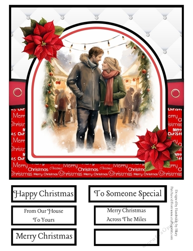 A Cosy Christmas Market #2 8x8 Quick Card