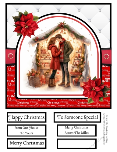 A Cosy Christmas Market #3 8x8 Quick Card