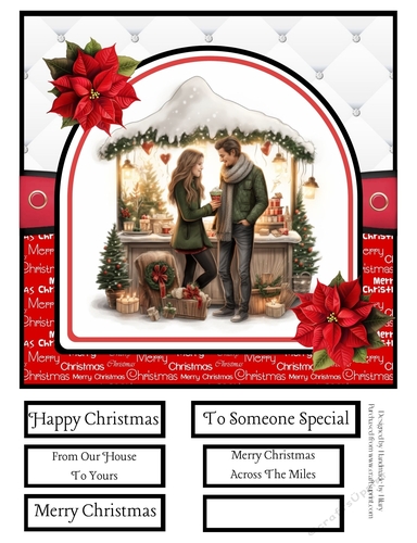 A Cosy Christmas Market #4 8x8 Quick Card