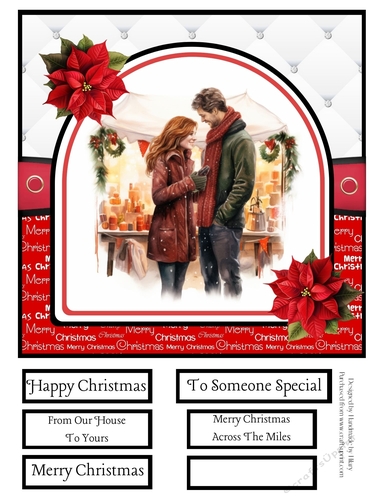 A Cosy Christmas Market #5 8x8 Quick Card