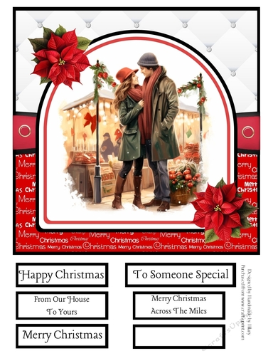 A Cosy Christmas Market #6 8x8 Quick Card