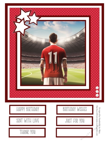 Football Player #6 8x8 Quick Card #1