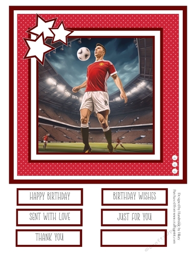 Football Player #6 8x8 Quick Card #2