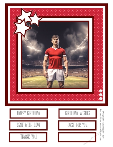 Football Player #6 8x8 Quick Card #3
