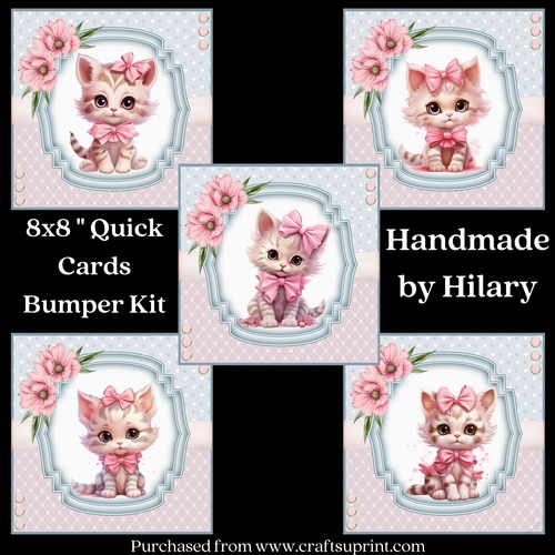 Cute Baby Kitty 8x8 Quick Card Bumper Kit