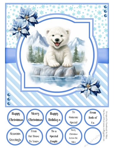 Splish Splash Polar Bear 8x8 Quick Card #4