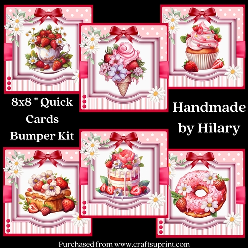 Its Strawberry Season 8x8 Quick Card Bumper Kit