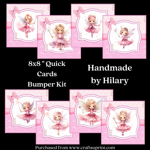 Christmas Fairies 8x8 Quick Card Bumper Kit