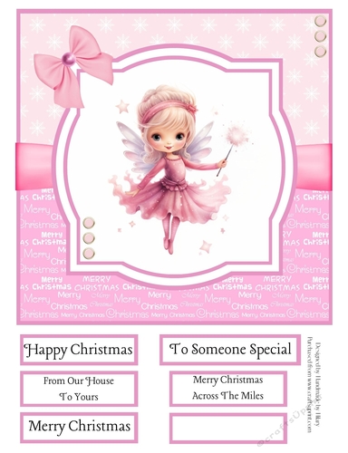 Christmas Fairies 8x8 Quick Card #3