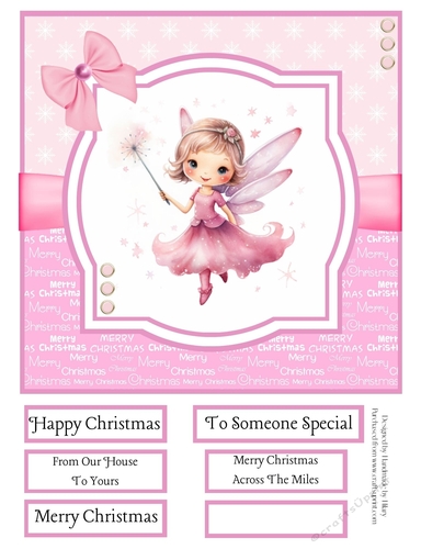 Christmas Fairies 8x8 Quick Card #4