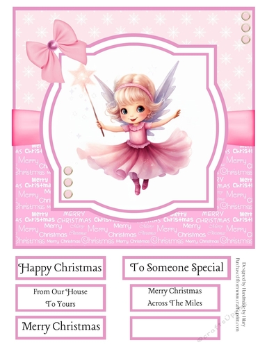 Christmas Fairies 8x8 Quick Card #5