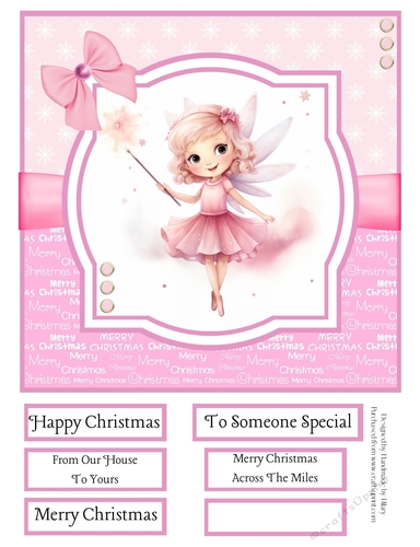 Christmas Fairies 8x8 Quick Card #6