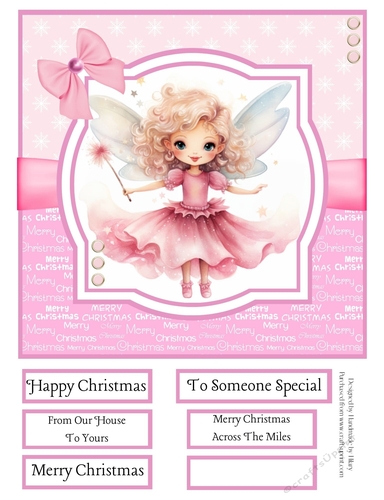 Christmas Fairies 8x8 Quick Card #7