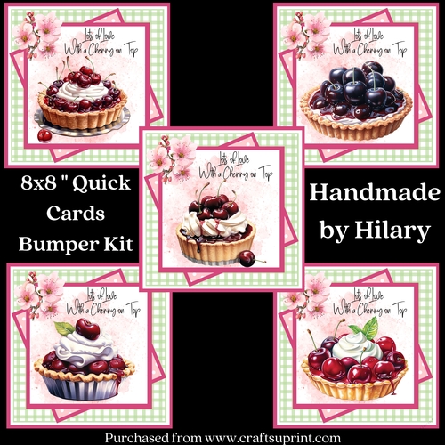 Lots of Love with a Cherry on Top 8x8 Quick Card Bumper Kit