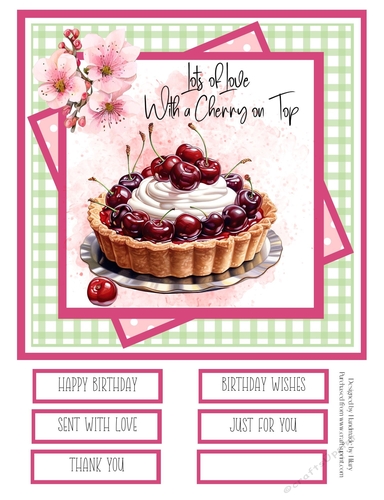 Lots of Love with a Cherry on Top 8x8 Quick Card #1
