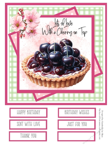 Lots of Love with a Cherry on Top 8x8 Quick Card #2