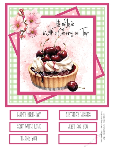 Lots of Love with a Cherry on Top 8x8 Quick Card #3