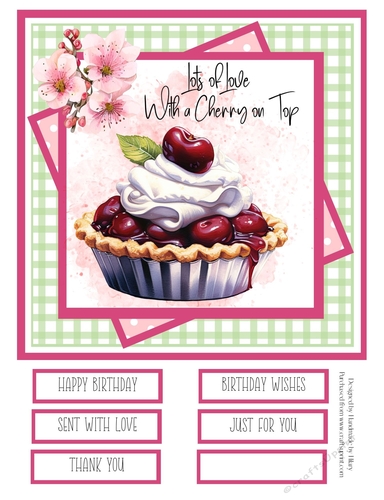 Lots of Love with a Cherry on Top 8x8 Quick Card #4