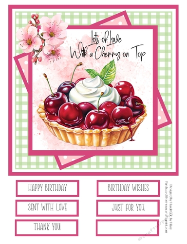 Lots of Love with a Cherry on Top 8x8 Quick Card #5
