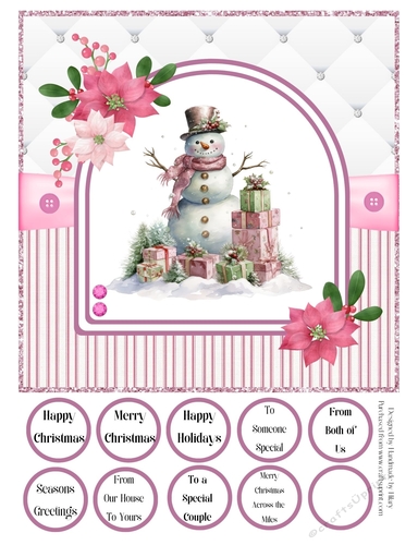 The Happy Little Snowman 8x8 Quick Card #2