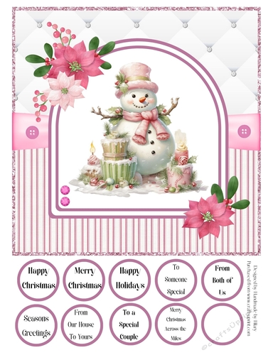 The Happy Little Snowman 8x8 Quick Card #6