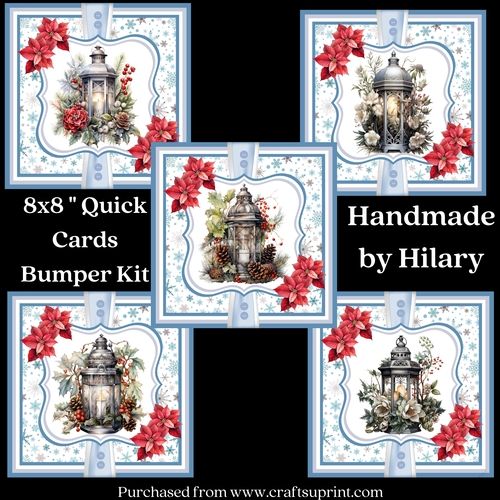 Christmas Lanterns 8x8 Quick Card Bumper Kit