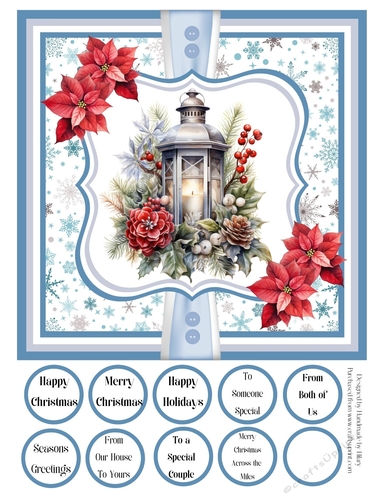 Christmas Lanterns 8x8 Quick Card #1