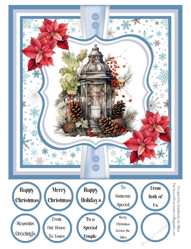 Christmas Lanterns 8x8 Quick Card #3