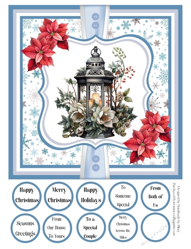 Christmas Lanterns 8x8 Quick Card #5