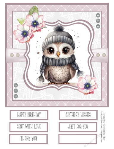 Winter Whimsies 8x8 Quick Card #1