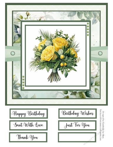Elegant Blooms 8x8 Quick Card #2
