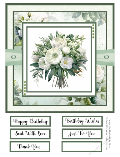 Elegant Blooms 8x8 Quick Card #3