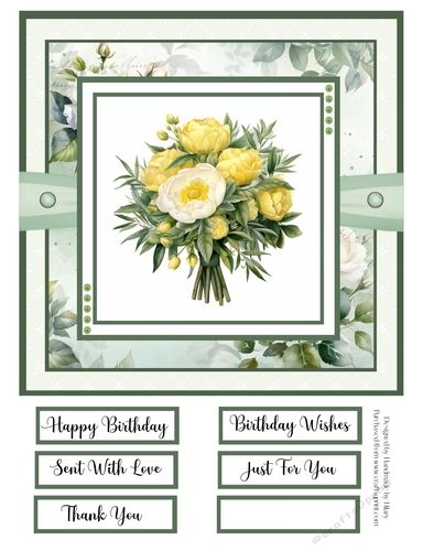 Elegant Blooms 8x8 Quick Card #4