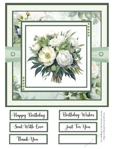 Elegant Blooms 8x8 Quick Card #5