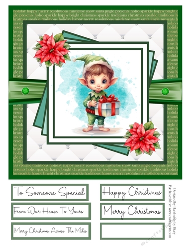 Christmas Elf 8x8 Quick Card #5