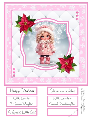 A Little Christmas Girl 8x8 Quick Card #4