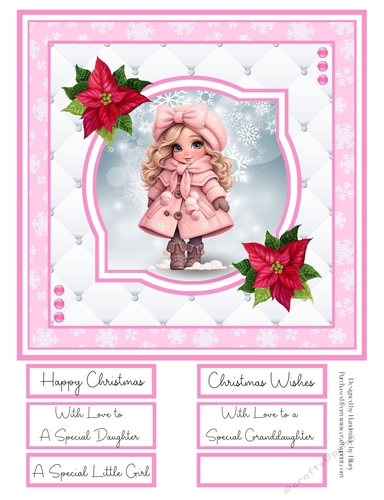 A Little Christmas Girl 8x8 Quick Card #5