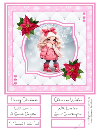A Little Christmas Girl 8x8 Quick Card #6