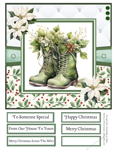 A Christmas Medley - Green #1 8x8 Quick Card Design 1