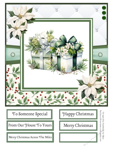 A Christmas Medley - Green #1 8x8 Quick Card Design 2