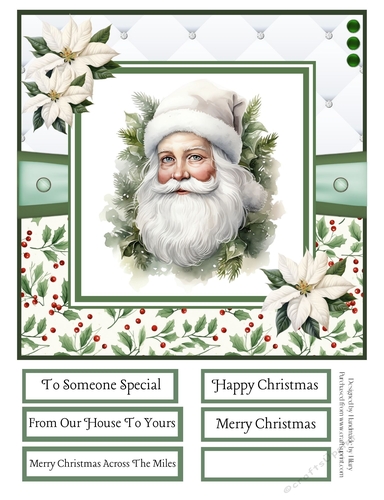 A Christmas Medley - Green #1 8x8 Quick Card Design 3