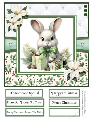 A Christmas Medley - Green #1 8x8 Quick Card Design 4