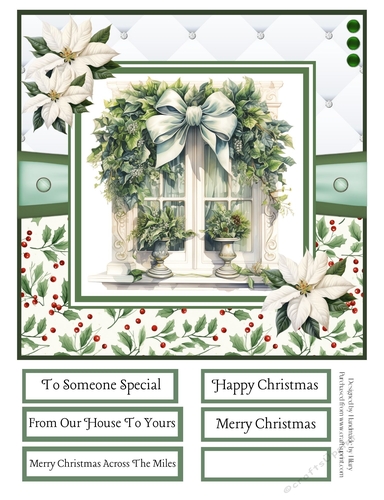 A Christmas Medley - Green #1 8x8 Quick Card Design 6
