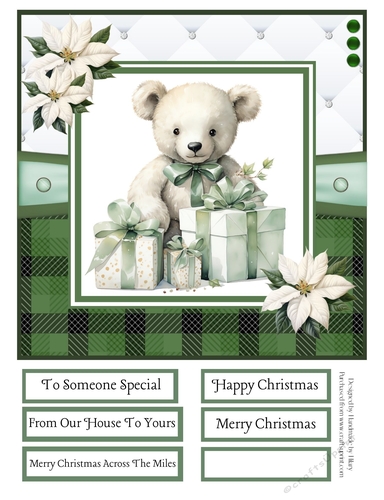 A Christmas Medley - Green #2 8x8 Quick Card Design 1