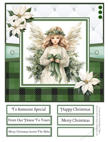 A Christmas Medley - Green #2 8x8 Quick Card Design 2