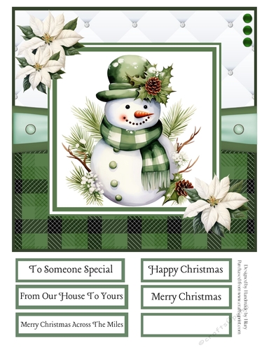 A Christmas Medley - Green #2 8x8 Quick Card Design 3
