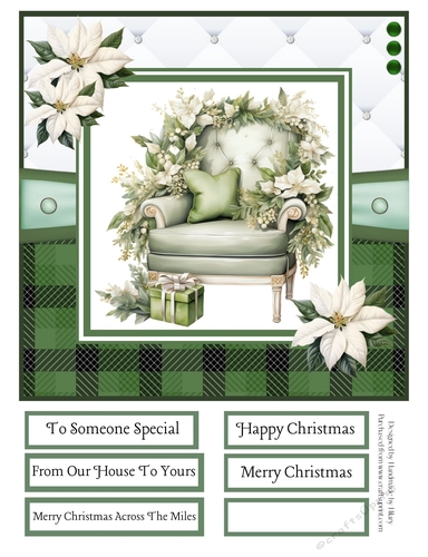 A Christmas Medley - Green #2 8x8 Quick Card Design 4