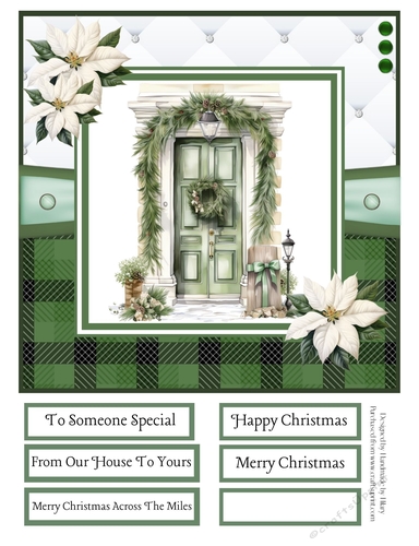 A Christmas Medley - Green #2 8x8 Quick Card Design 5