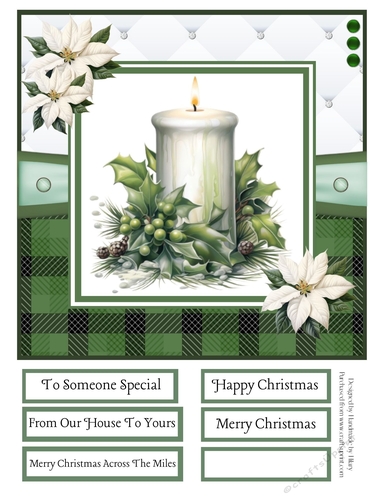 A Christmas Medley - Green #2 8x8 Quick Card Design 6