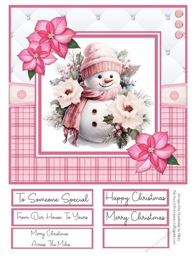 A Christmas Medley - Pink #1 8x8 Quick Card Design 2